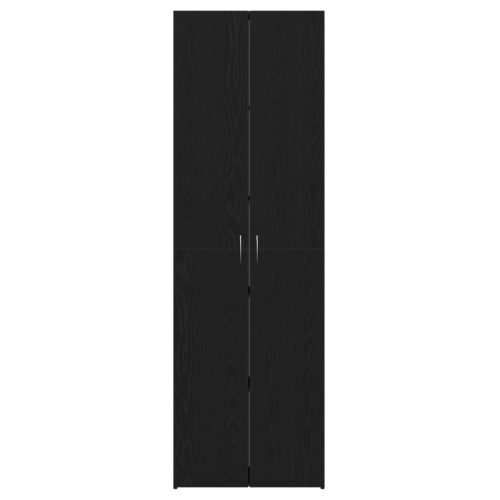  Fekete Tölgy Íróasztali Szekrény 60 x 32 x 190 cm, mérnöki fából készült.