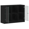  Oldalszekrény Fekete Tölgy 102x37x75,5 cm Mérnöki Fa