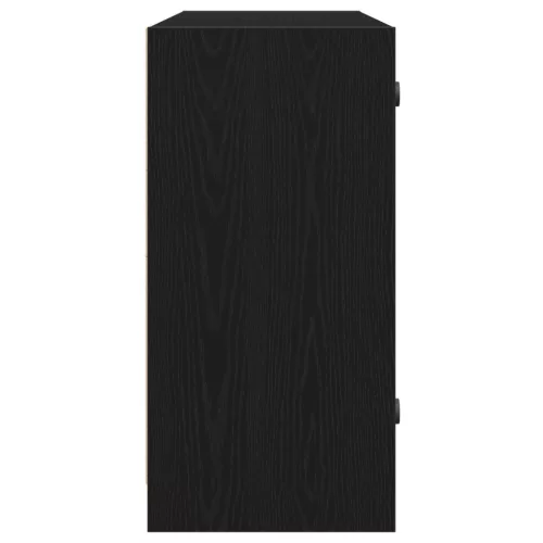  Oldalszekrény Fekete Tölgy 102x37x75,5 cm Mérnöki Fa