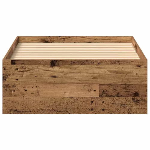  antik fa szerelt fa ágykeret matrac nélkül 75x190 cm