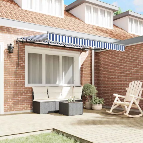  Behúzható napellenző Kék 250 x 200 cm szövet