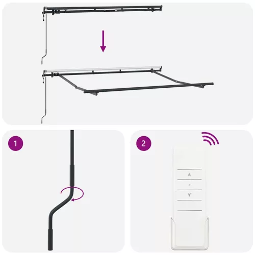  Behúzható napellenző Kék 250 x 200 cm szövet