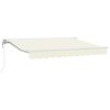  Behúzható napellenző Krém 250 x 200 cm Poliészter és fém