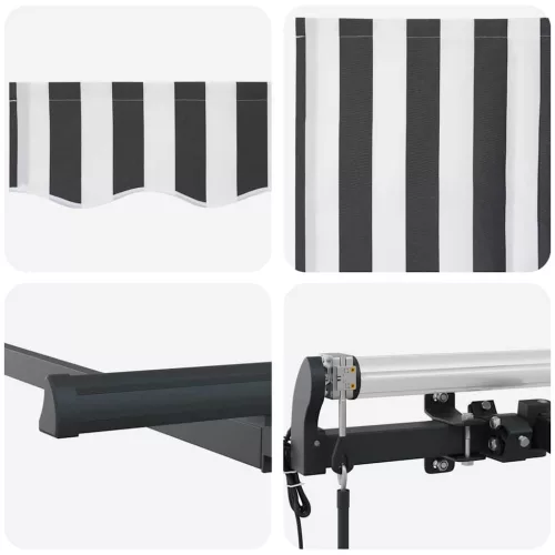  Behúzható napellenző Antracit 250 x 200 cm szövet