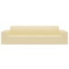  4-személyes krémszínű sztreccs poliészterdzsörzé kanapéhuzat