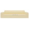  4-személyes krémszínű sztreccs poliészterdzsörzé kanapéhuzat