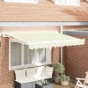  Behúzható napellenző Krém 300 x 200 cm Poliészter és fém