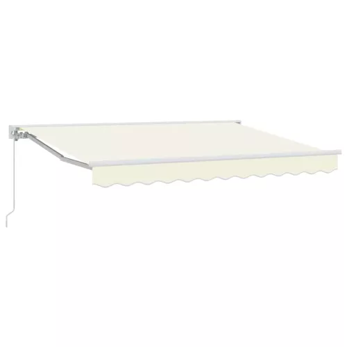  Behúzható napellenző Krém 300 x 200 cm Poliészter és fém