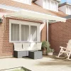  Behúzható napellenző Krém 300 x 200 cm Poliészter és fém