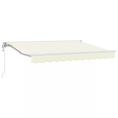  Behúzható napellenző Krém 300 x 200 cm Poliészter és fém