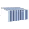  Behúzható napellenző Kék és Fehér 300 x 200 cm