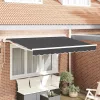  Behúzható napellenző Antracit 300 x 200 cm Poliészter és fém