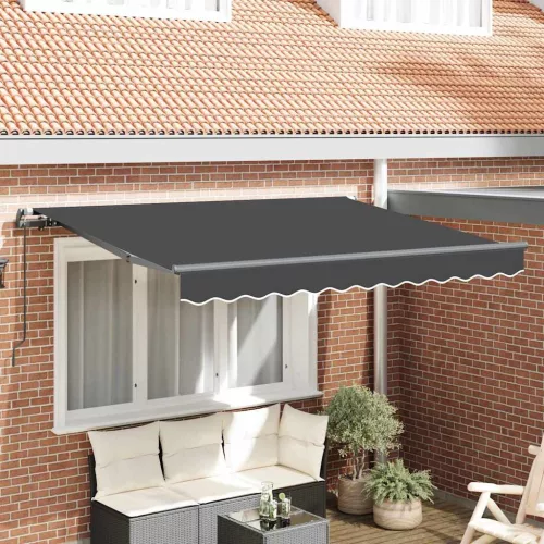  Behúzható napellenző Antracit 300 x 200 cm szövet