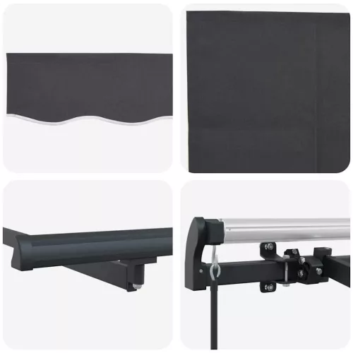 Behúzható napellenző Antracit 300 x 200 cm szövet