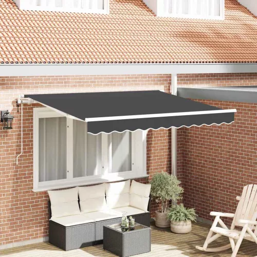  Behúzható napellenző Antracit 300 x 200 cm szövet