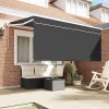  Behúzható napellenző Antracit 300 x 200 cm Pamut és Alumínium
