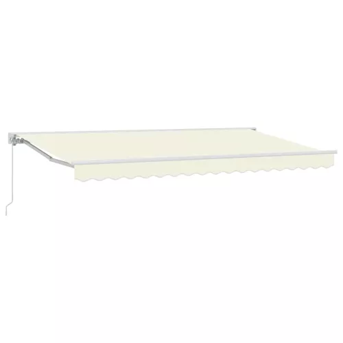  Behúzható napellenző Krém 350 x 200 cm Poliészter és fém