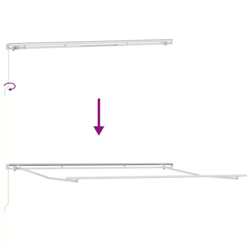  Behúzható napellenző Krém 350 x 200 cm szövet