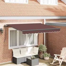  Behúzható napellenző Barna 350 x 200 cm szövet