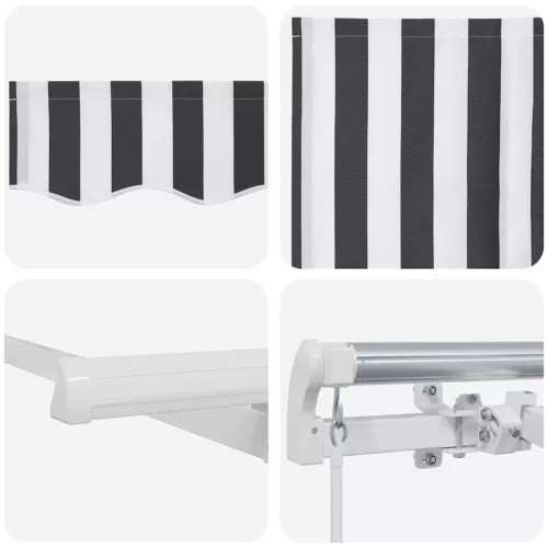  Behúzható napellenző Antracit 350 x 200 cm szövet