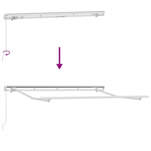  Behúzható napellenző Antracit 350 x 200 cm szövet