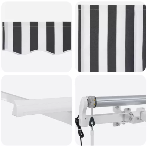  Behúzható napellenző Antracit 350 x 200 cm szövet