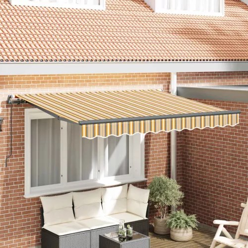 Behúzható napellenző Sárga 350 x 200 cm szövet