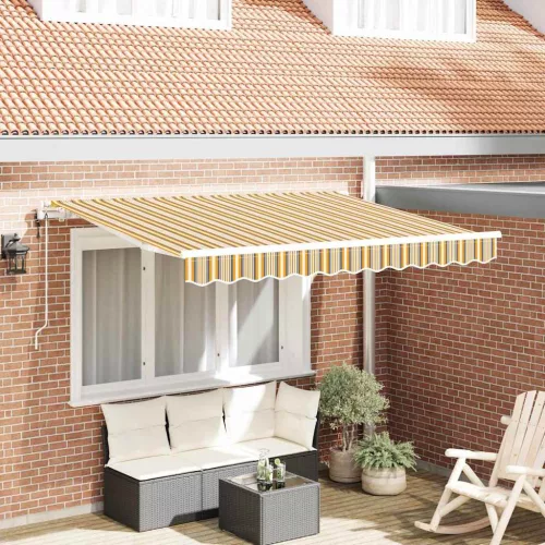  Behúzható napellenző Sárga 350 x 200 cm szövet