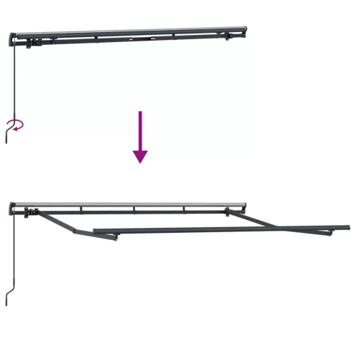  Behúzható napellenző Fehér 350 x 200 cm szövet