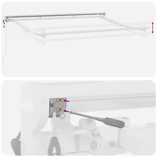  Behúzható napellenző Piros 350x200 cm