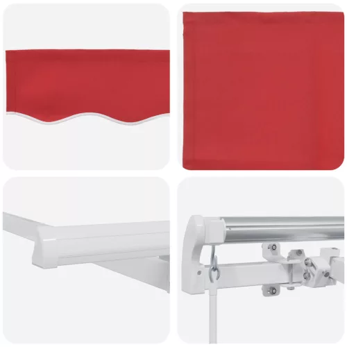  Behúzható napellenző Piros és Fehér