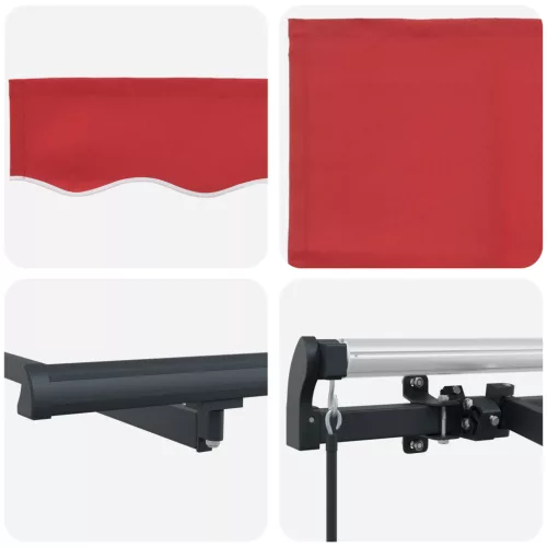  Behúzható napellenző Piros és Antracit