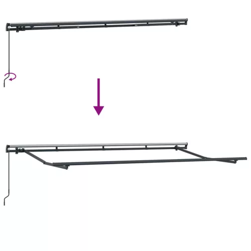  Behúzható napellenző Kék 400 x 200 cm szövet