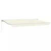  Behúzható napellenző Krém 400 x 200 cm Poliészter és fém