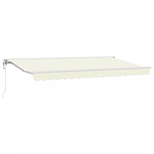  Behúzható napellenző Krém 400 x 200 cm Poliészter és fém