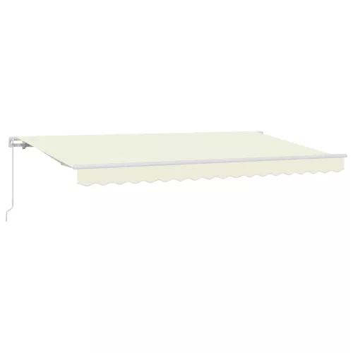  Behúzható napellenző Krém és fehér 4 x 2 méter