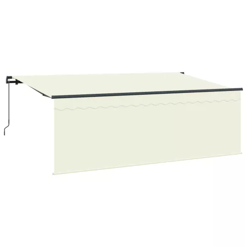  Behúzható napellenző Krémszínű Antracit Barna 400 x 200 cm