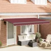  Behúzható napellenző Bordó piros és Antracit