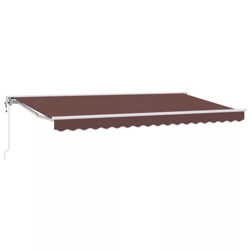 Napernyő keret Barna 400 x 200 cm Poliészter PU bevonattal