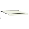  Behúzható napellenző Krém 300 x 250 cm Poliészter és fém