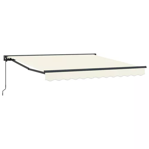  Behúzható napellenző Krém 300 x 250 cm Poliészter és fém