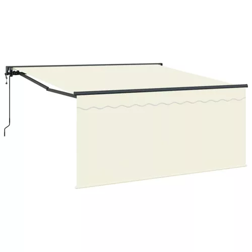  Behúzható napellenző Krém 300 x 250 cm Pamut és Alumínium