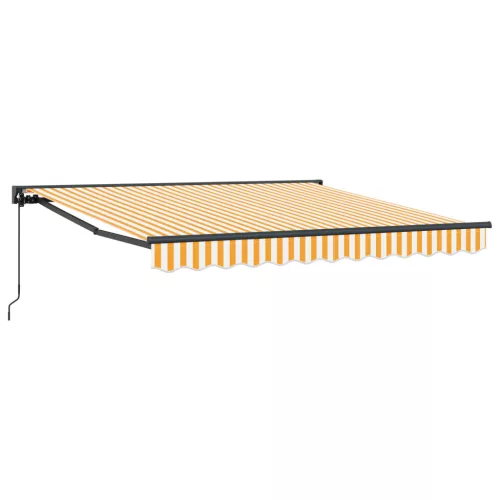  Behúzható napellenző Sárga és Fehér 300x250 cm