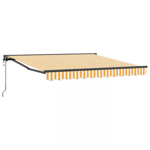  Behúzható napellenző Sárga és Fehér 300x250 cm