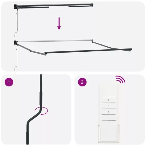  Elektromos Kihúzható Napernyő Narancssárga 300 x 250 cm