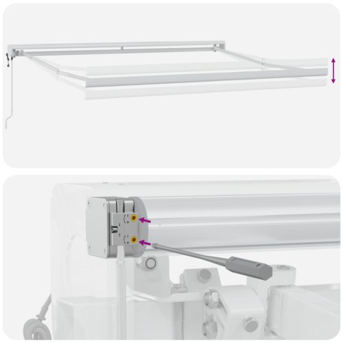  Automatikusan Behúzható Napellenző Narancs és Barna 300x250 cm