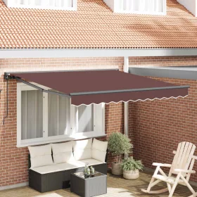    Napernyő keret Barna 300 x 250 cm Poliészter PU bevonattal