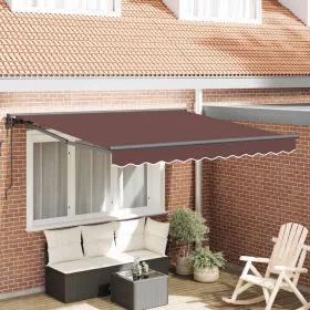    Napernyő keret Barna 300 x 250 cm Poliészter PU bevonattal