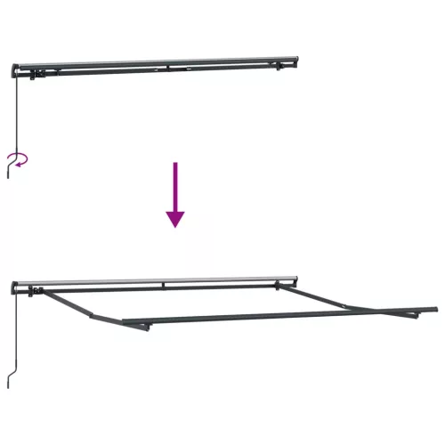  Behúzható napellenző Sokszínű 300 x 250 cm Poliészter és acél