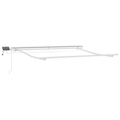  Kézi Behúzható Napellenző LED-del Fehér 300x250 cm
